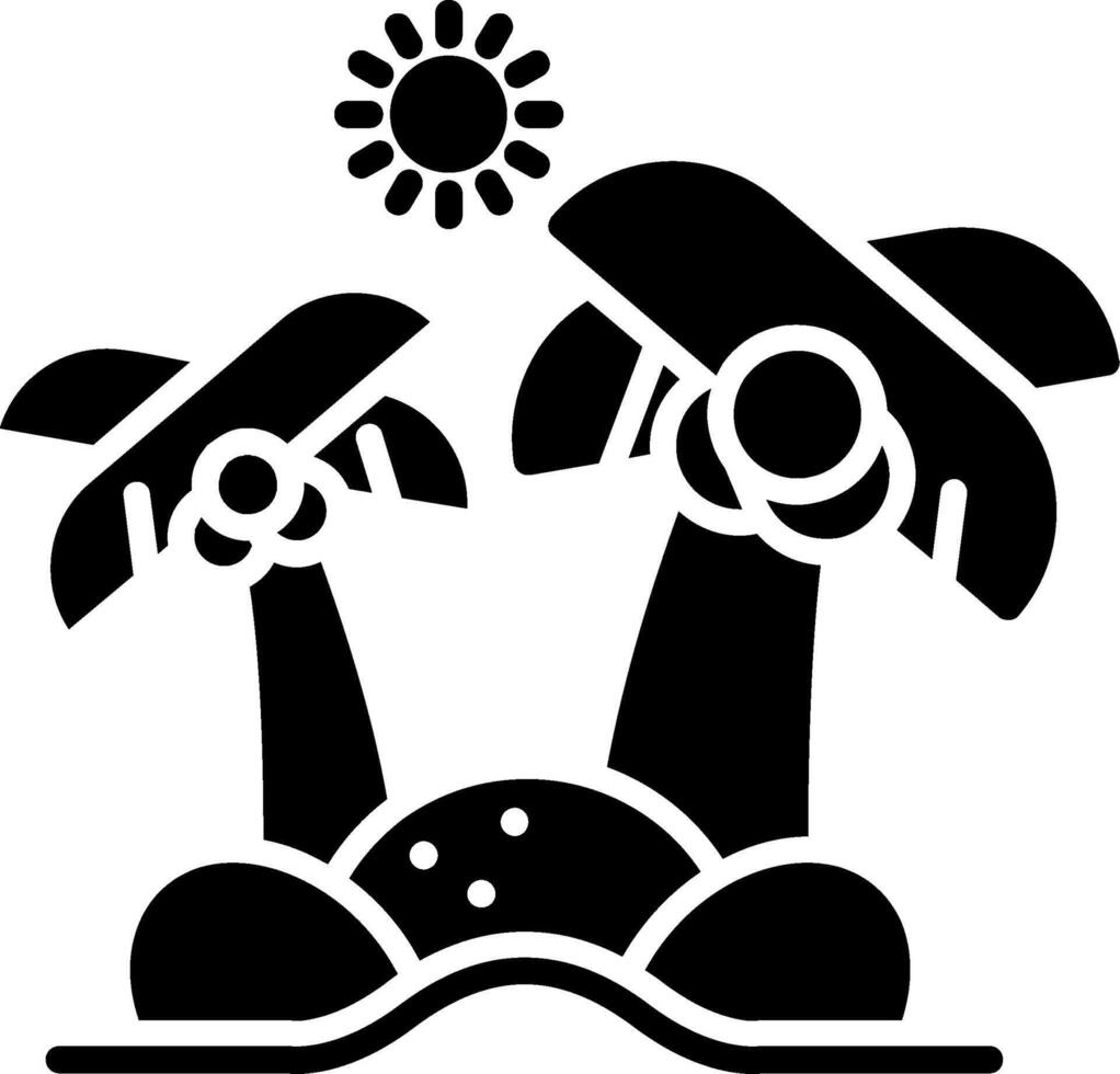 Island Glyph Icon vector