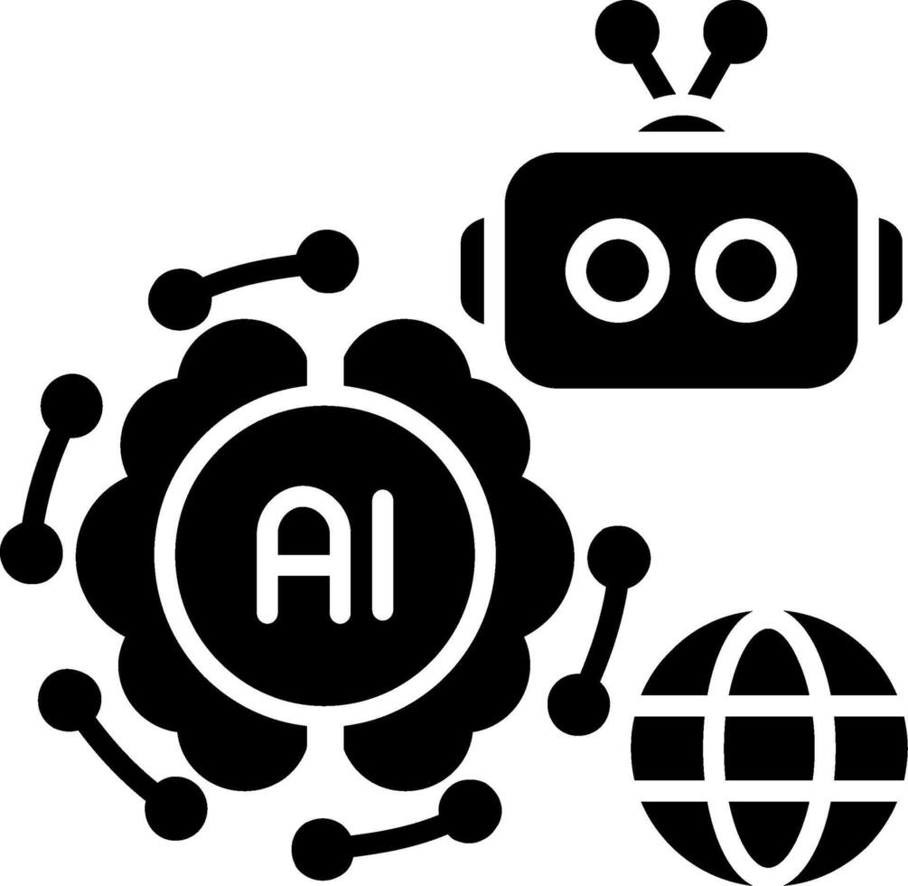 Intelligence Glyph Icon vector