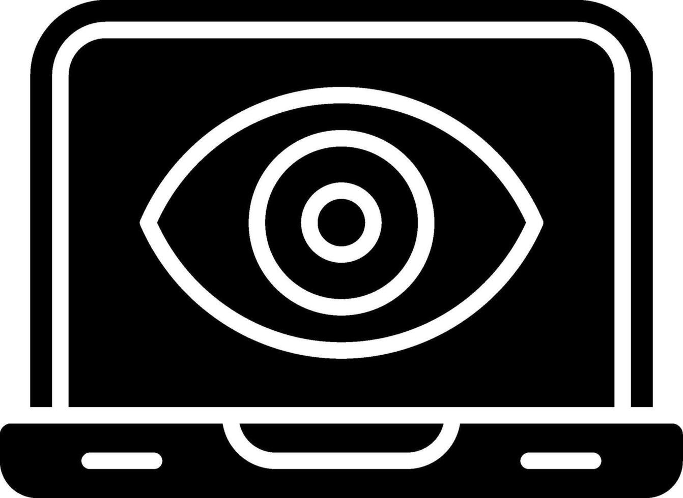 Laptop Glyph Icon vector