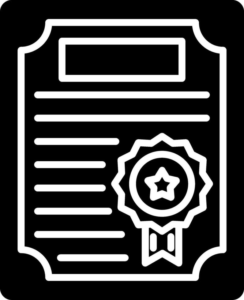 Diploma Glyph Icon vector