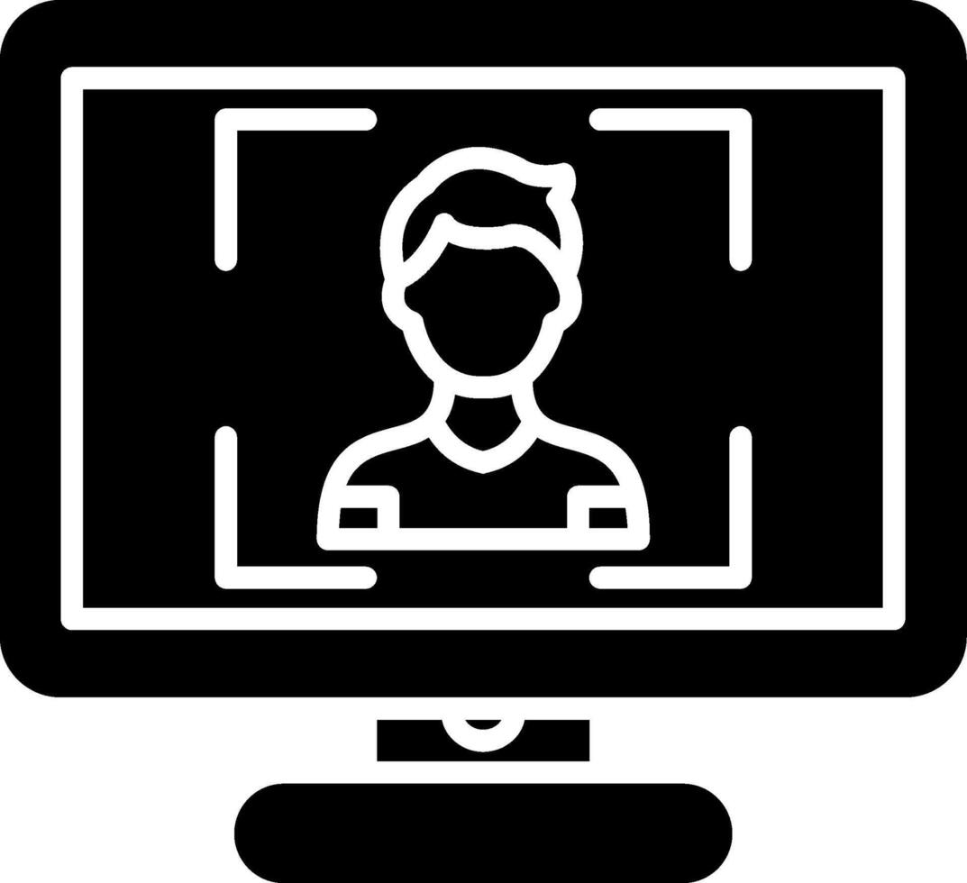 Recognition Glyph Icon vector