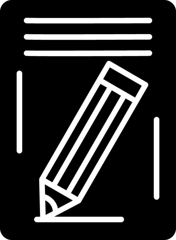 Pencil Glyph Icon vector