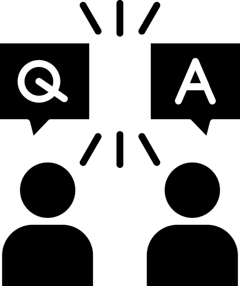 Question And Answer Glyph Icon vector