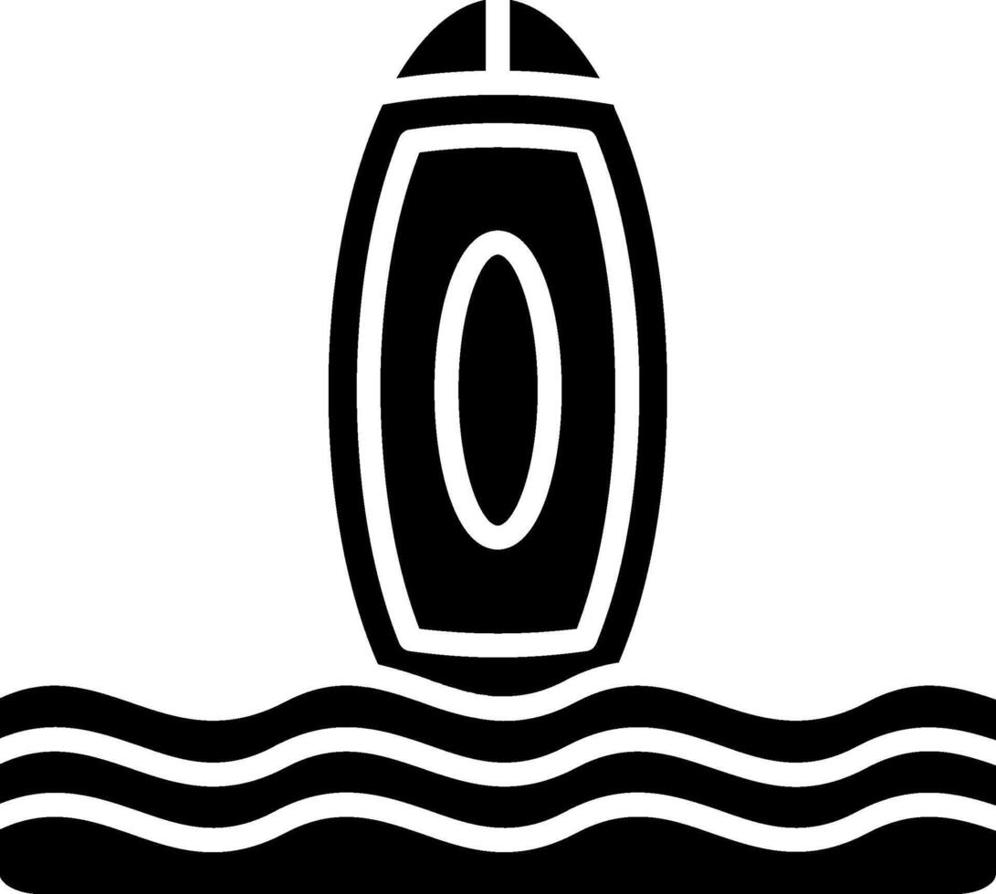 Surfboard Glyph Icon vector