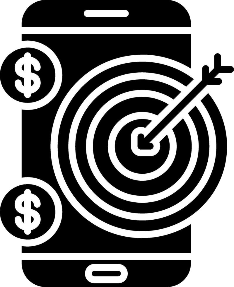 Target Glyph Icon vector