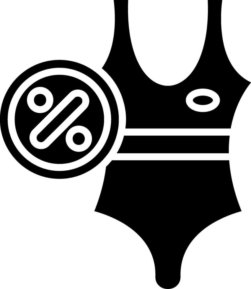 Swimsuit Glyph Icon vector