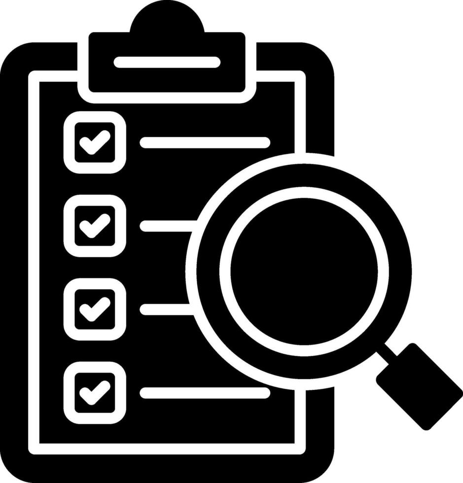 Survey Glyph Icon vector