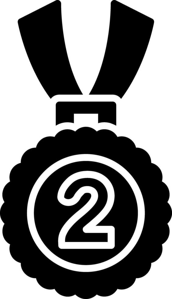 2nd Prize Glyph Icon vector