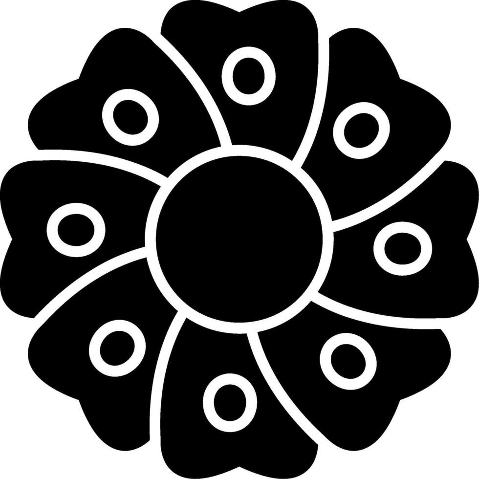Aster Glyph Icon vector