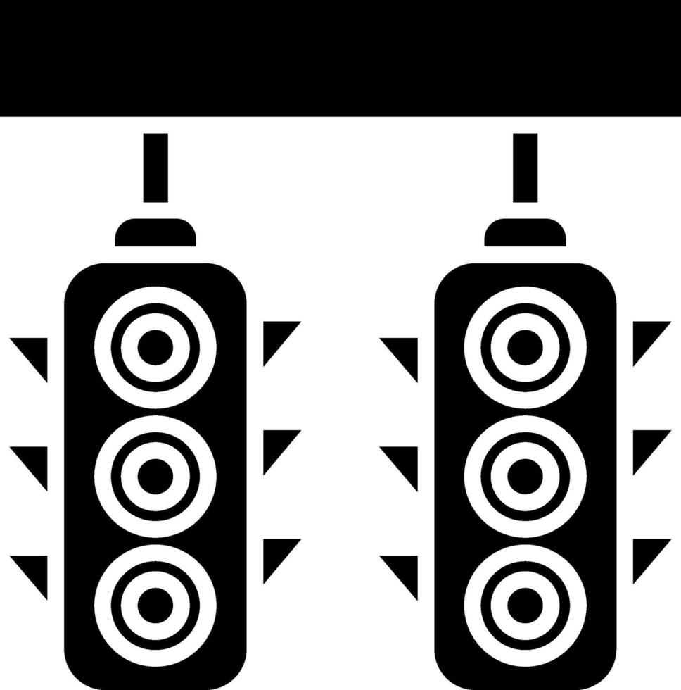 Traffic Lights Glyph Icon vector
