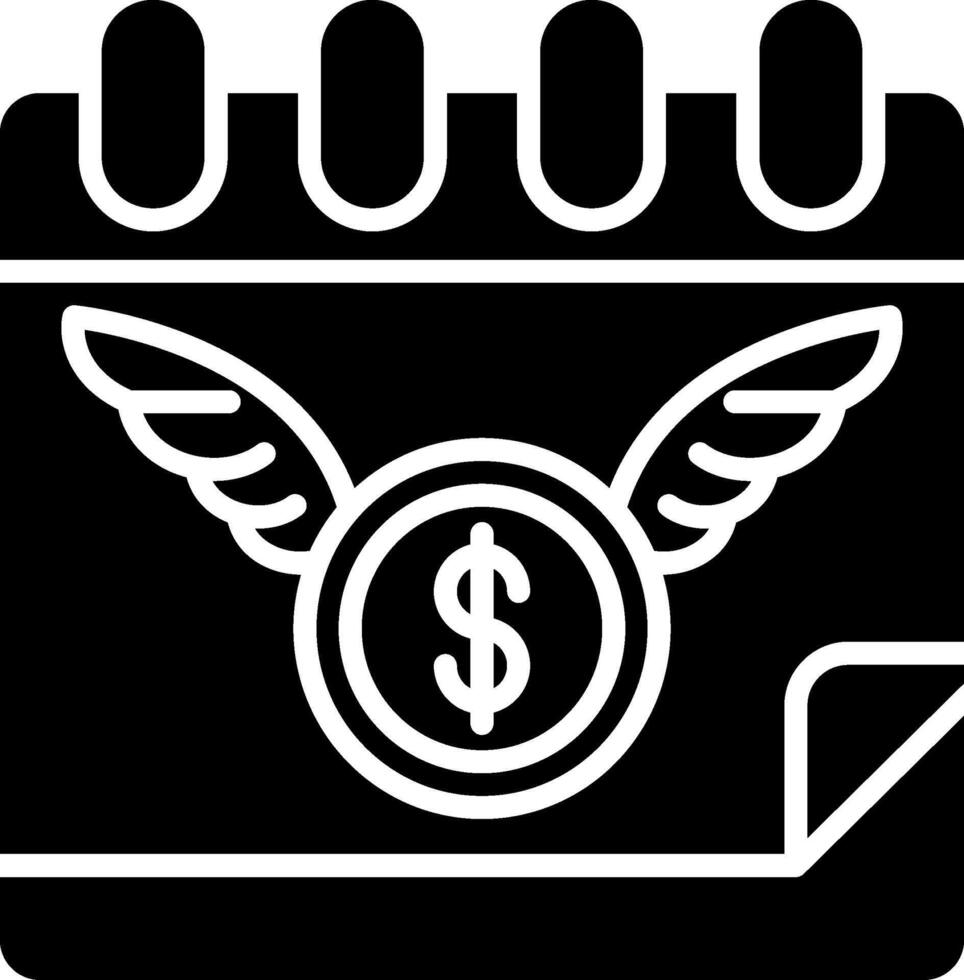 Calendar Glyph Icon vector