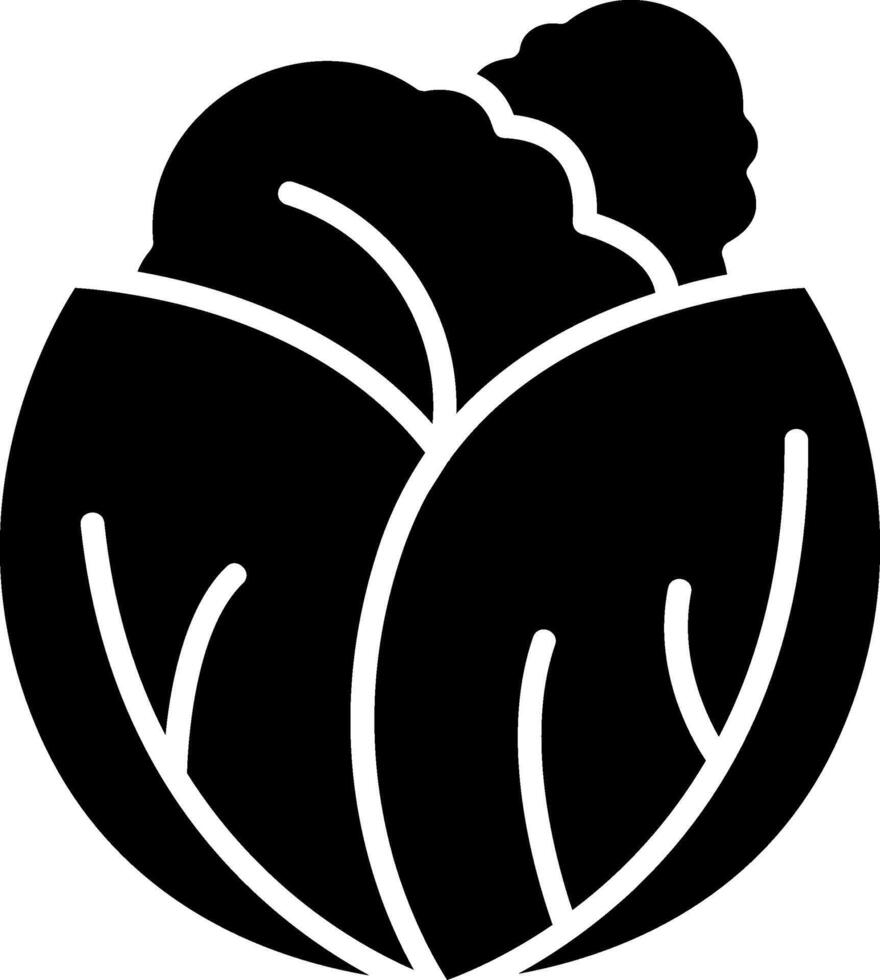 Cabbage Glyph Icon vector