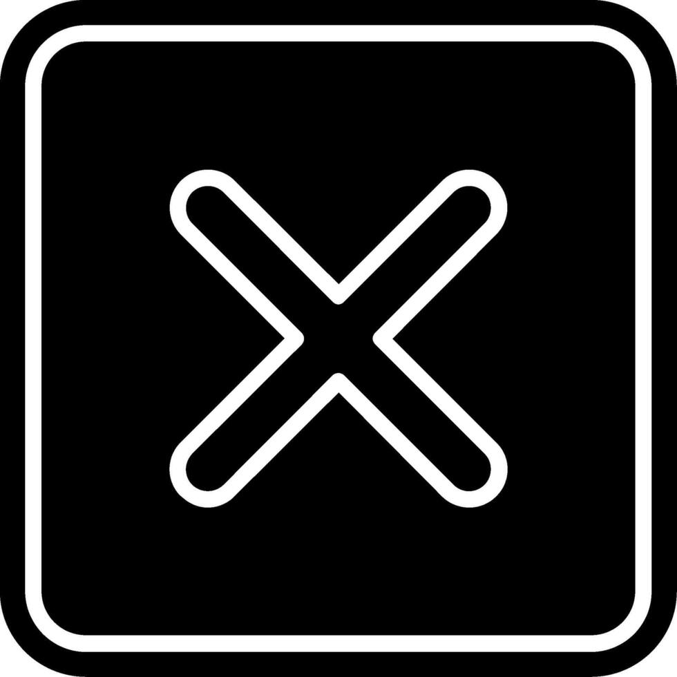 Cross Glyph Icon vector