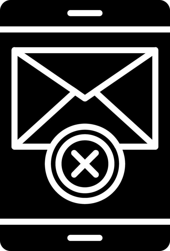 Error Message Glyph Icon vector