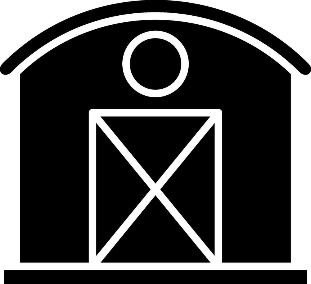 Barn Glyph Icon vector