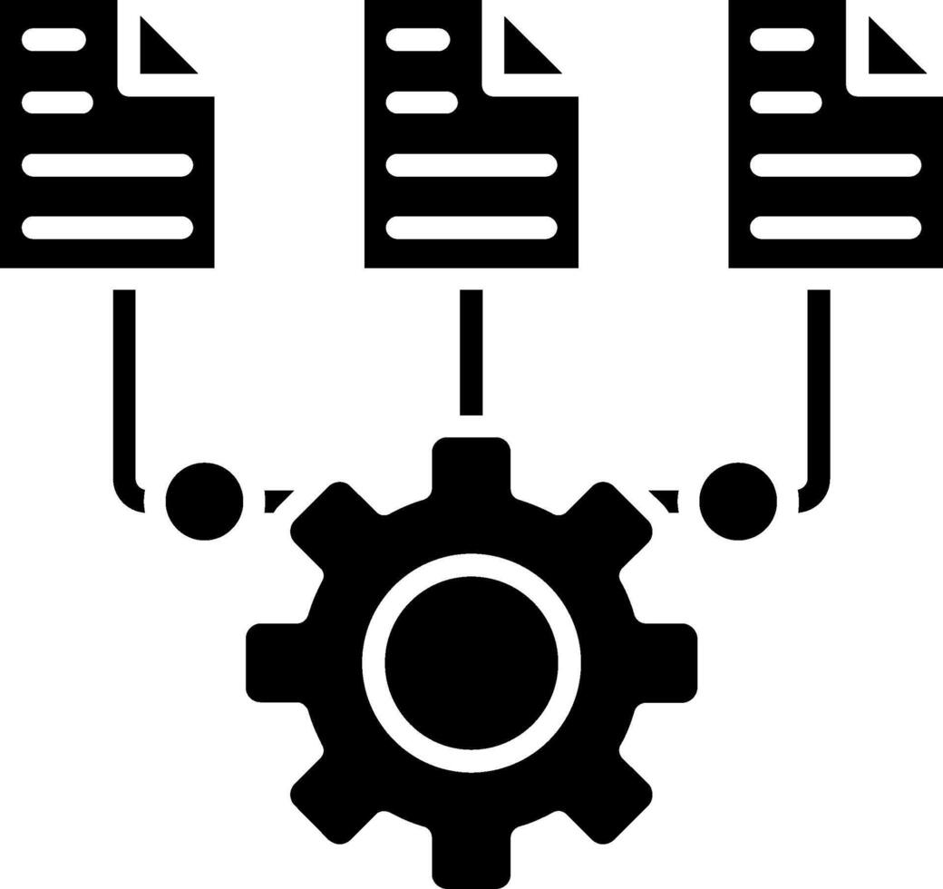Data Integration Glyph Icon vector