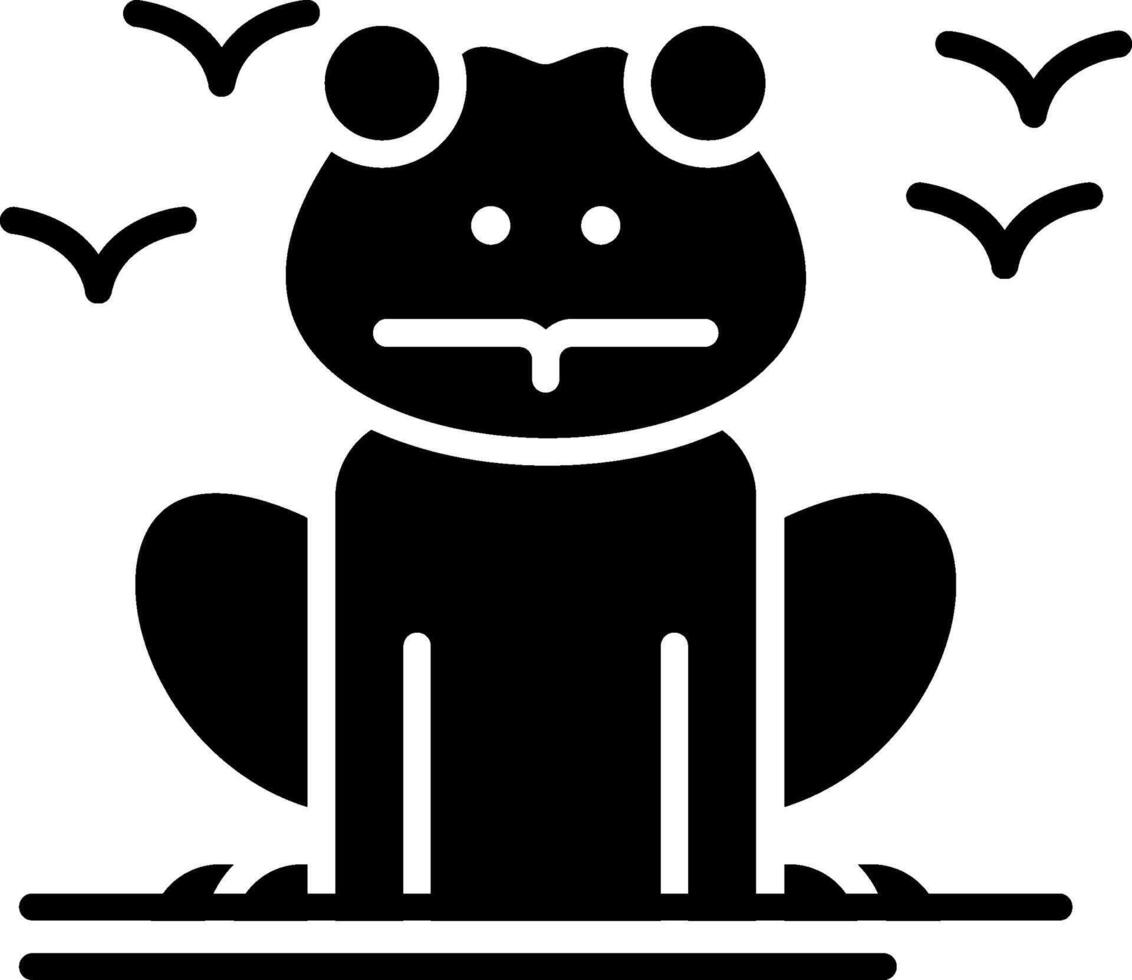 Frog Glyph Icon vector