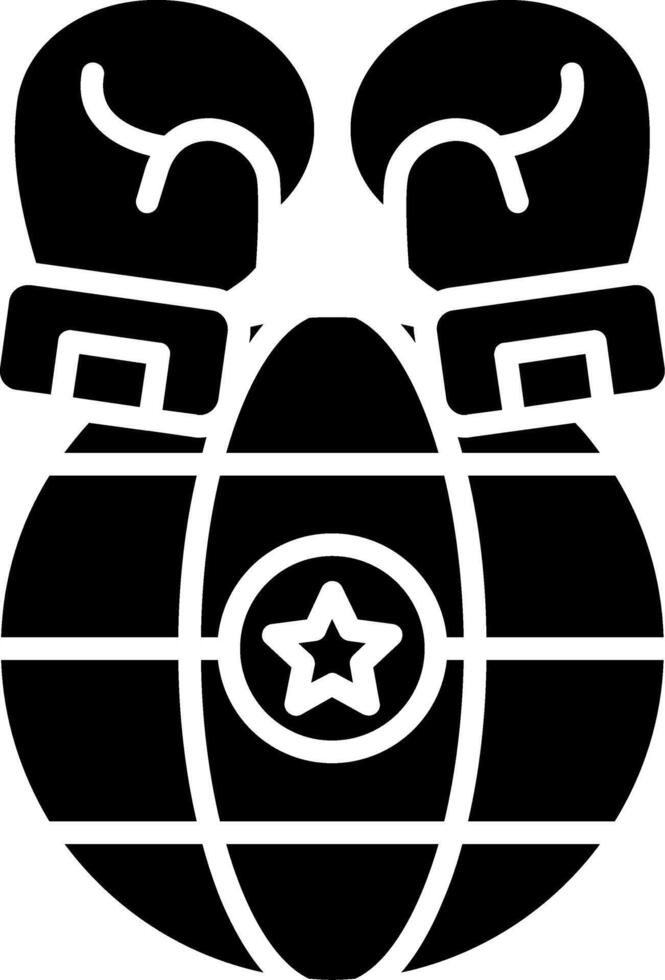 International Boxing Glyph Icon vector