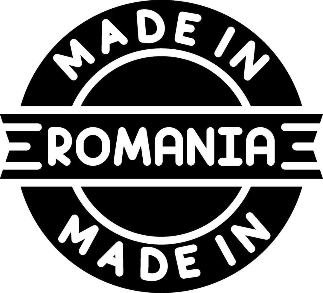Made In Romania Glyph Icon vector