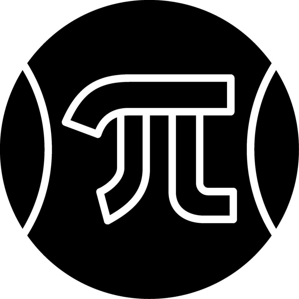 Pi Glyph Icon vector
