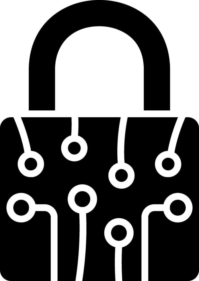 Padlock Glyph Icon vector
