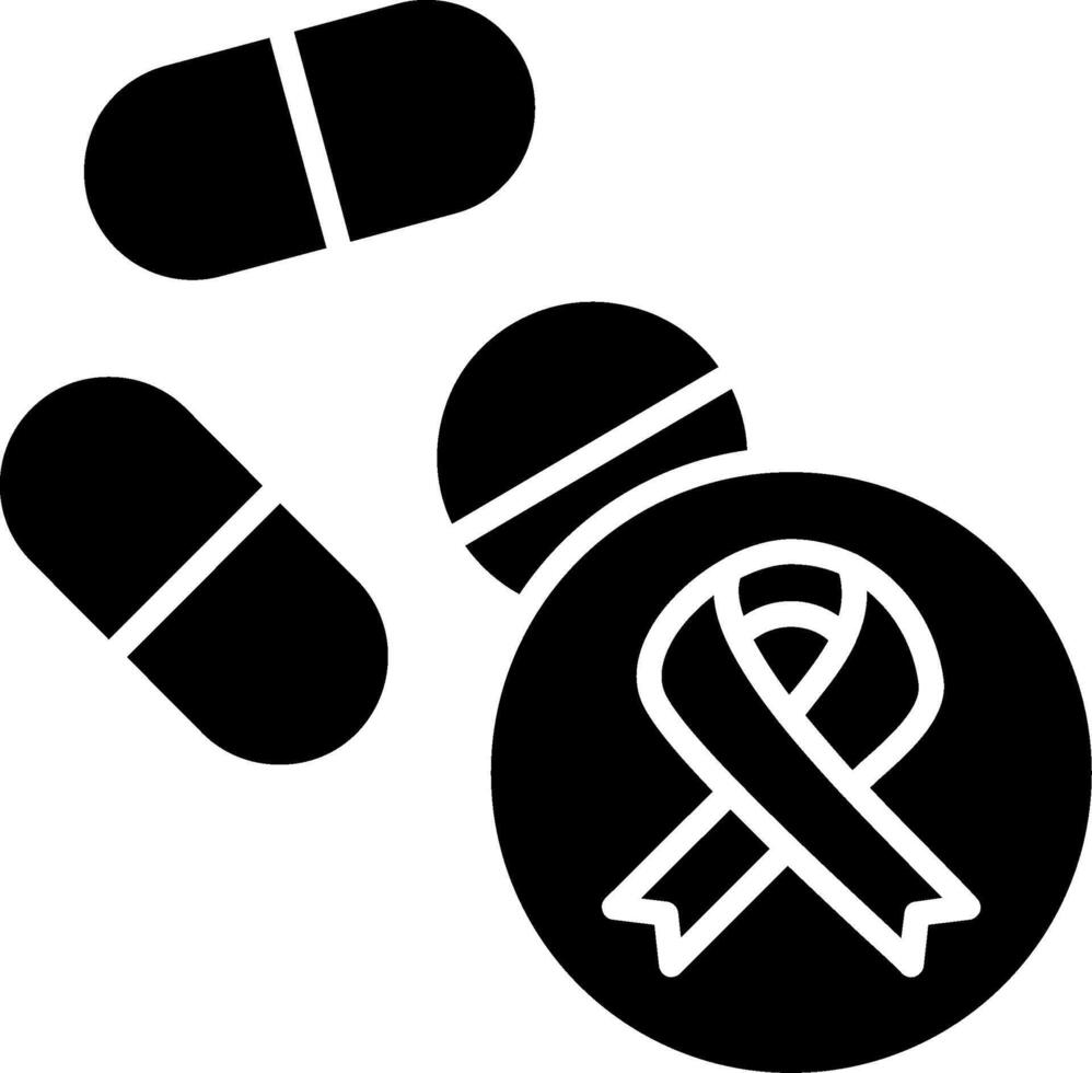 Pills Glyph Icon vector