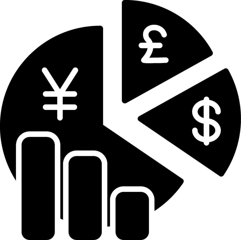 Pie Chart Glyph Icon vector