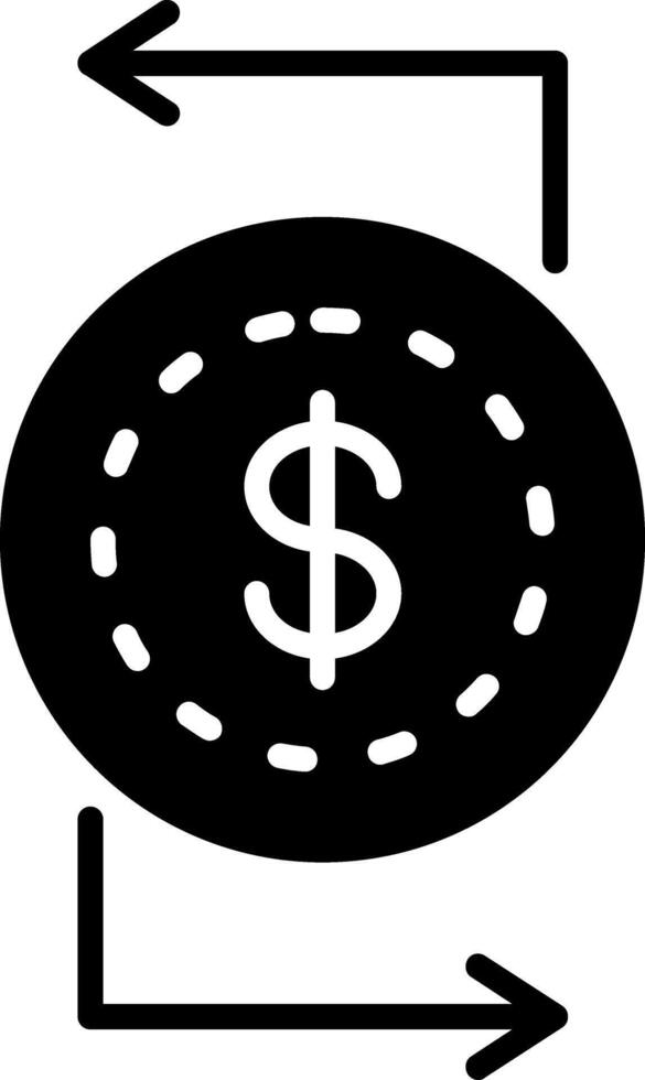 Money Back Guarantee Glyph Icon vector