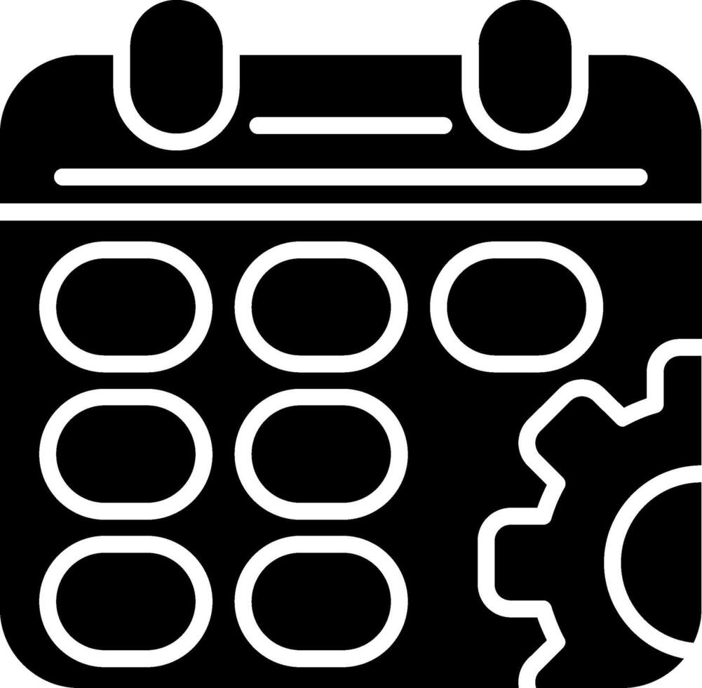 Schedule Glyph Icon vector