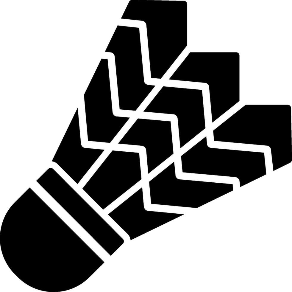Shuttlecock Glyph Icon vector