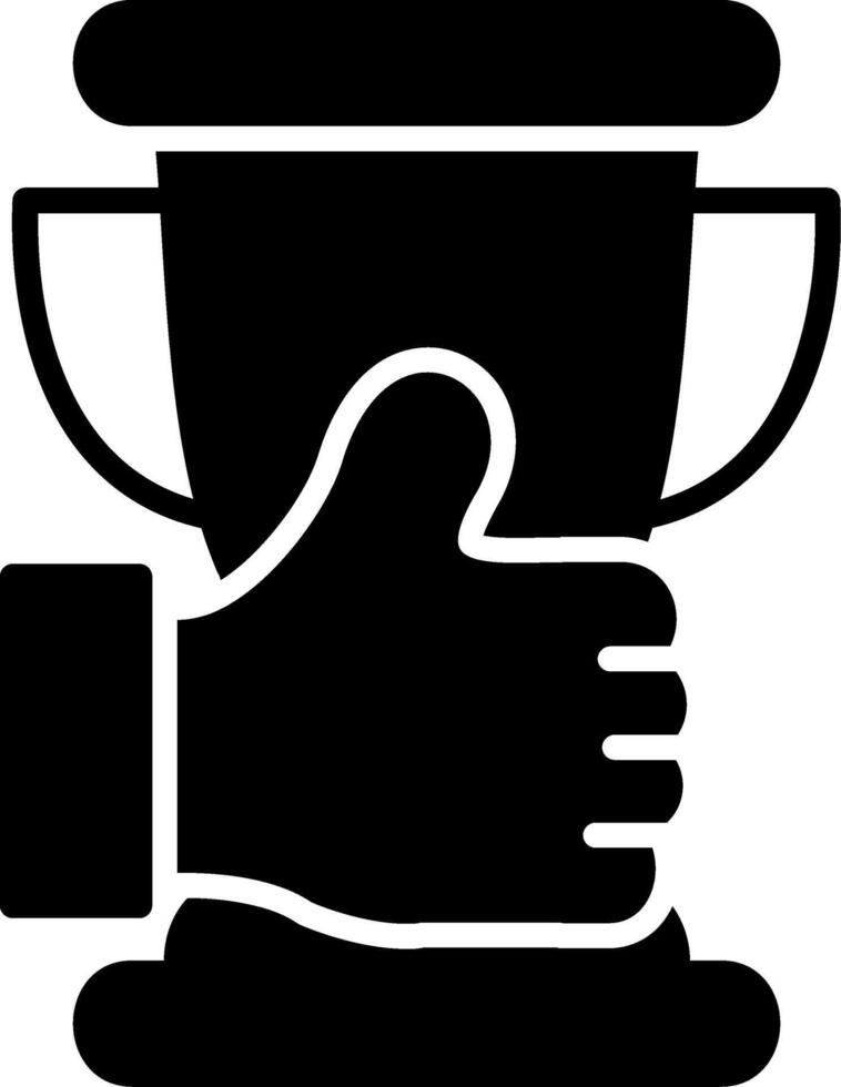 Trophy Cup Glyph Icon vector