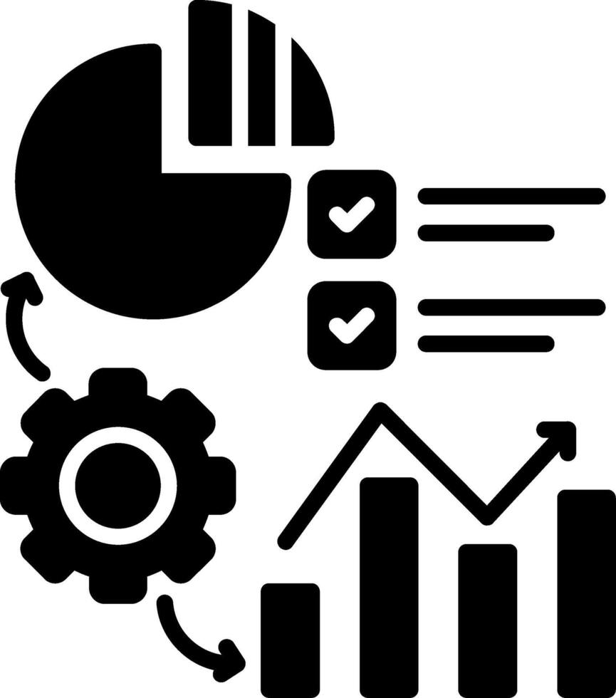 Statistics Glyph Icon vector