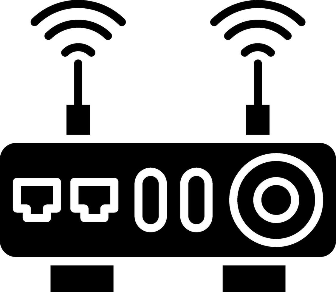 Wifi Router Glyph Icon vector