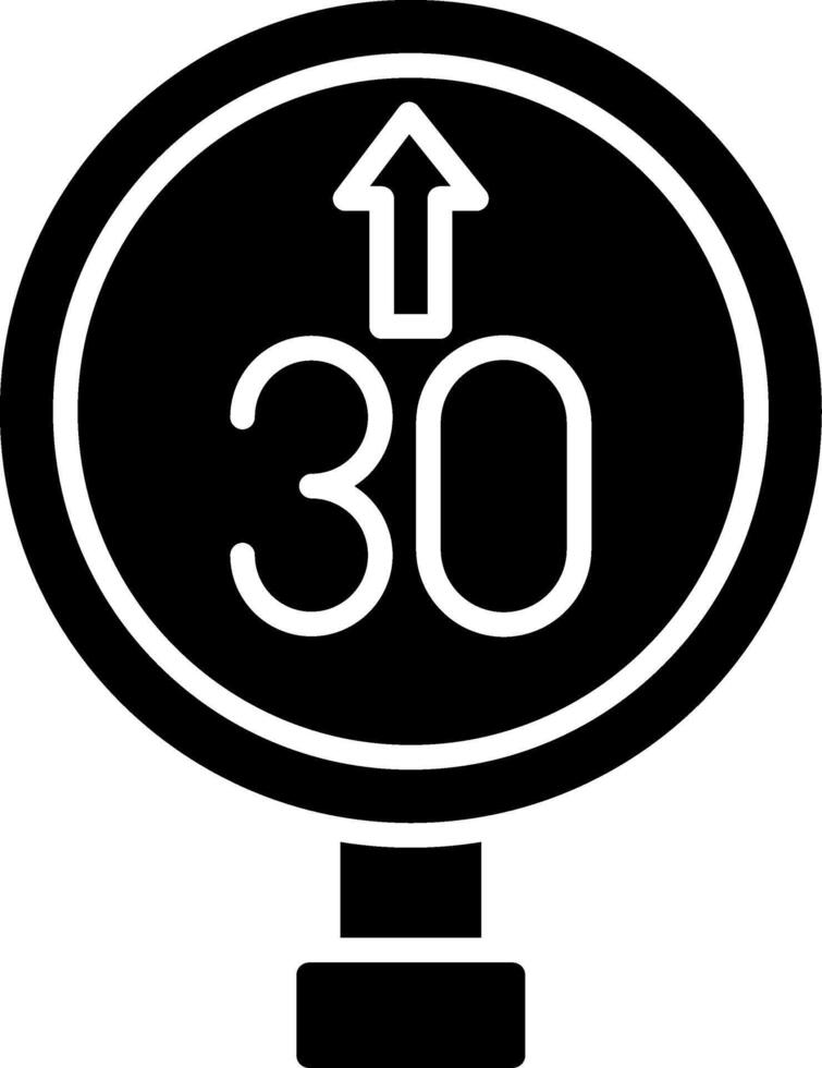 Speed Limit Glyph Icon vector