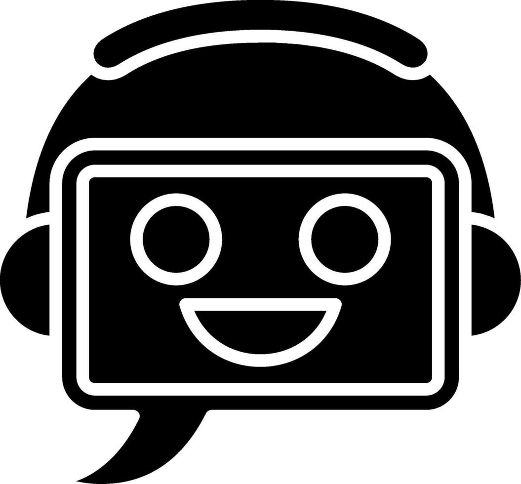 Bot Glyph Icon vector