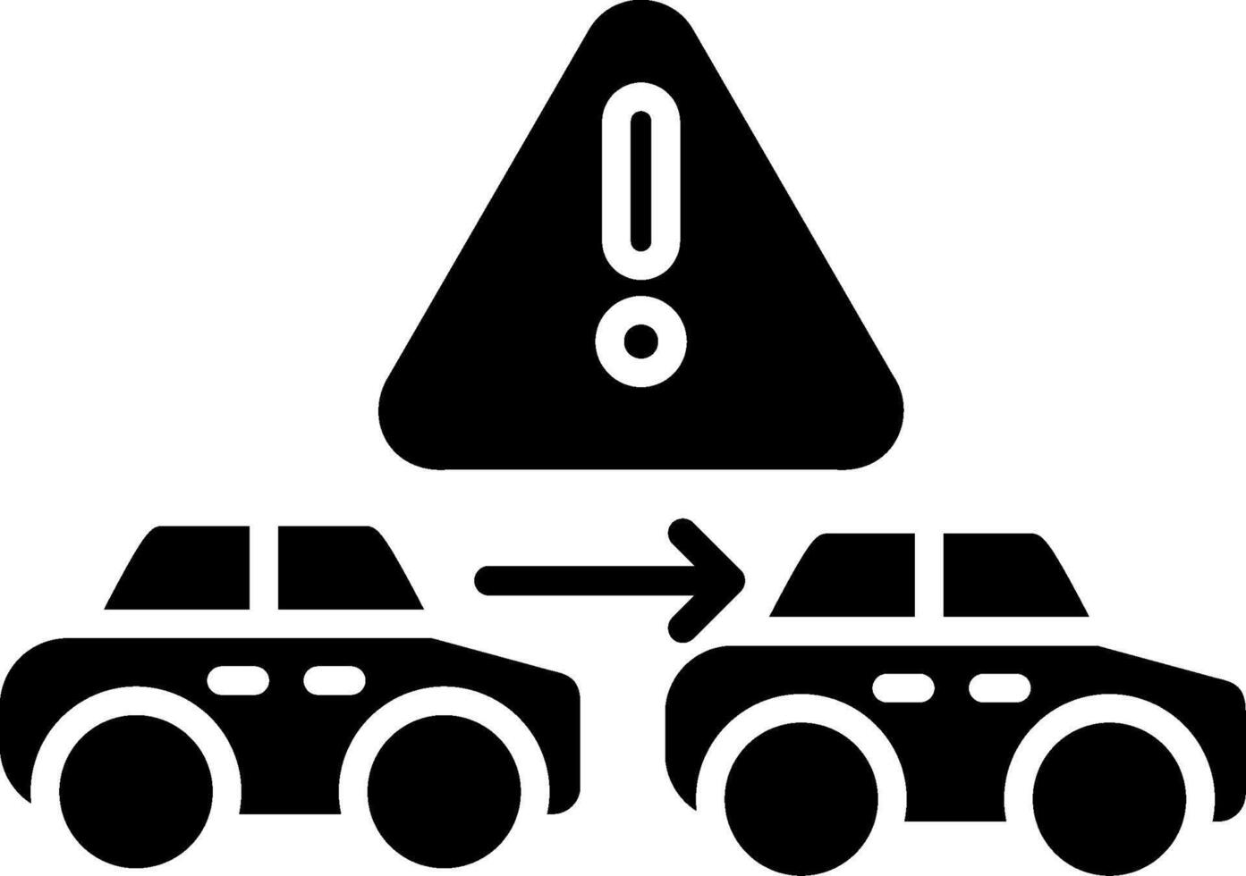 Distance Glyph Icon vector