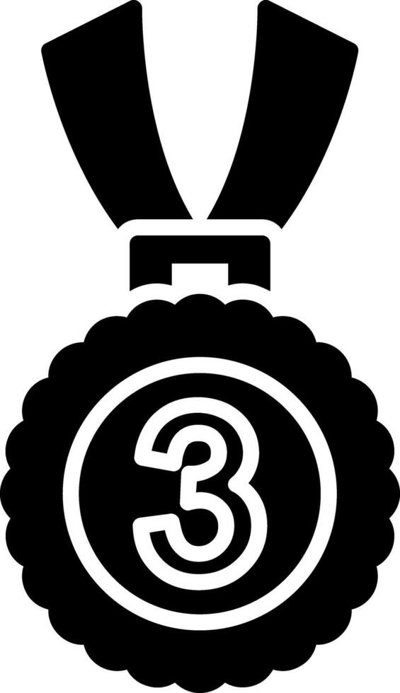 3rd Prize Glyph Icon vector