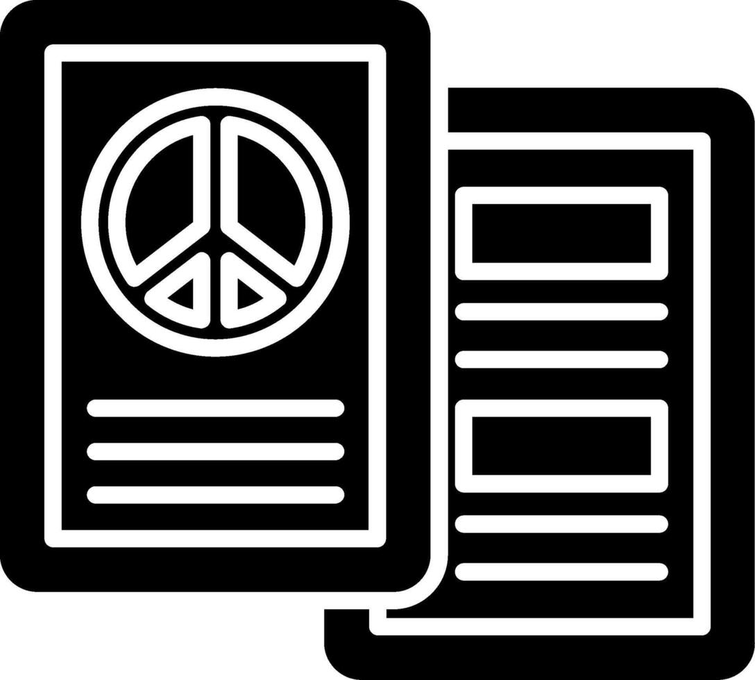 Brochure Glyph Icon vector