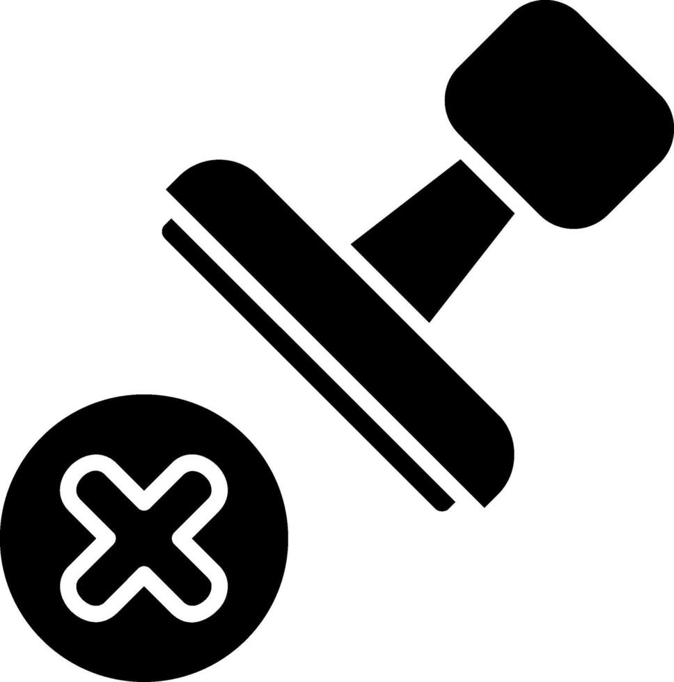 Rejected Glyph Icon vector