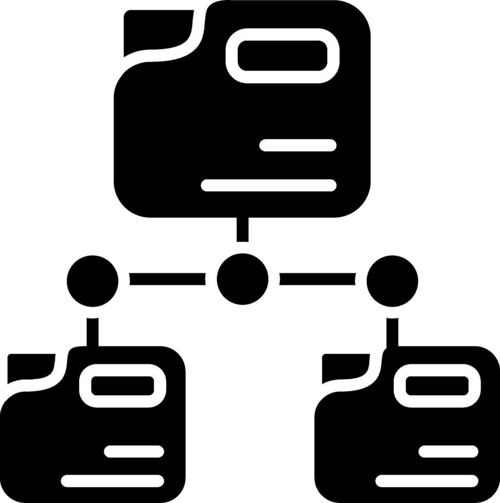 Folder Network Glyph Icon vector