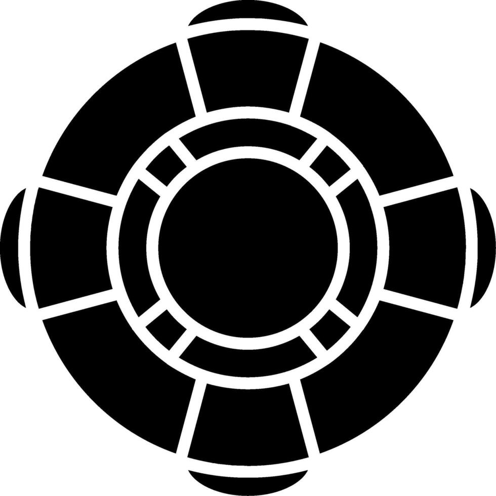 Lifesaver Glyph Icon vector