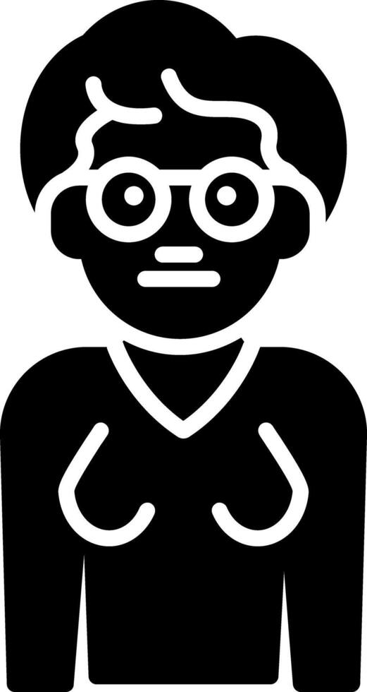 Grandmother Glyph Icon vector