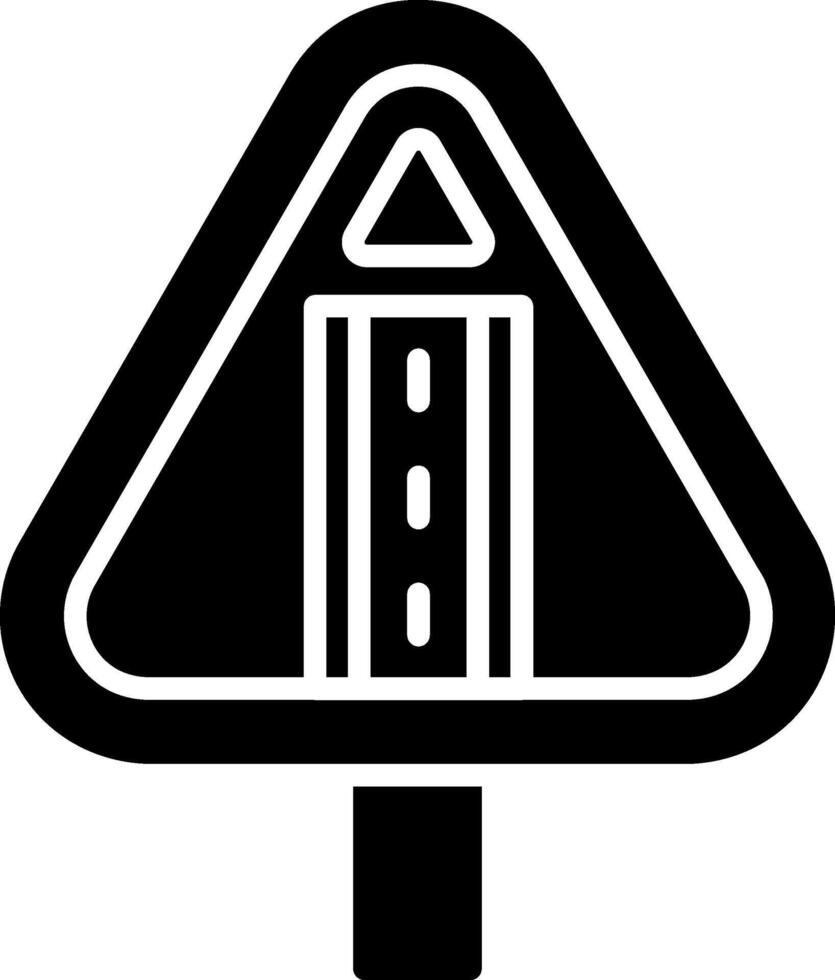 One Way Glyph Icon vector
