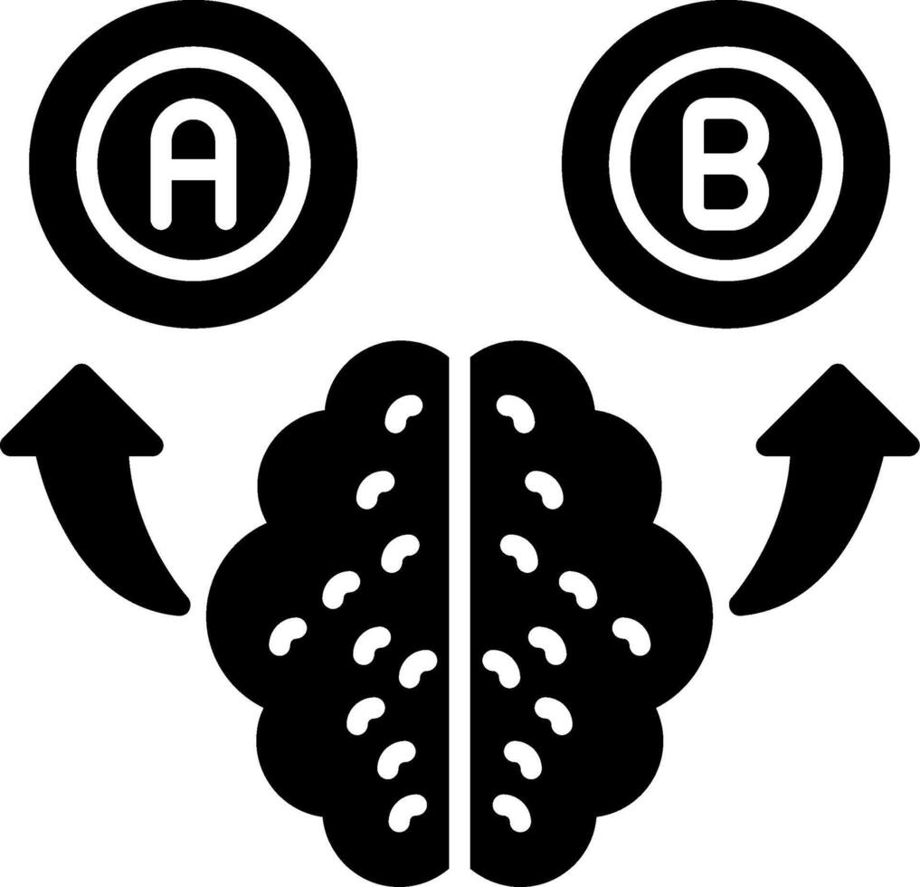 Decision Making Glyph Icon vector