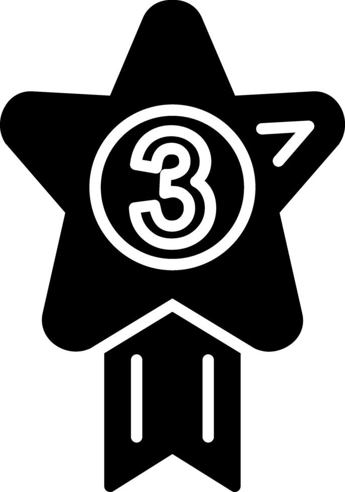 3rd Prize Glyph Icon vector