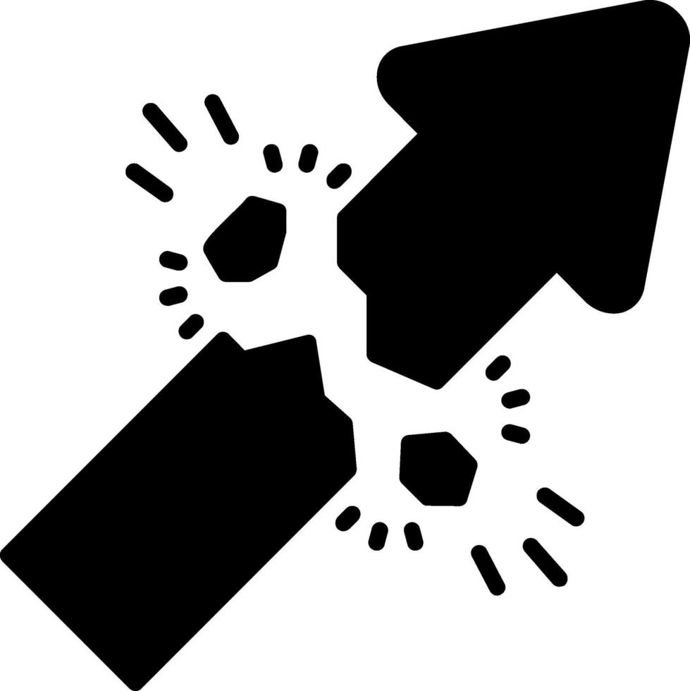 Disruption Glyph Icon vector