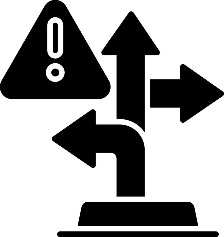 Directions Glyph Icon vector