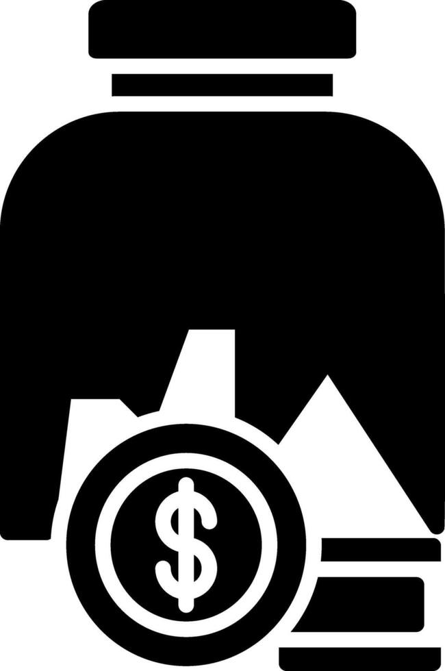 Jar Glyph Icon vector