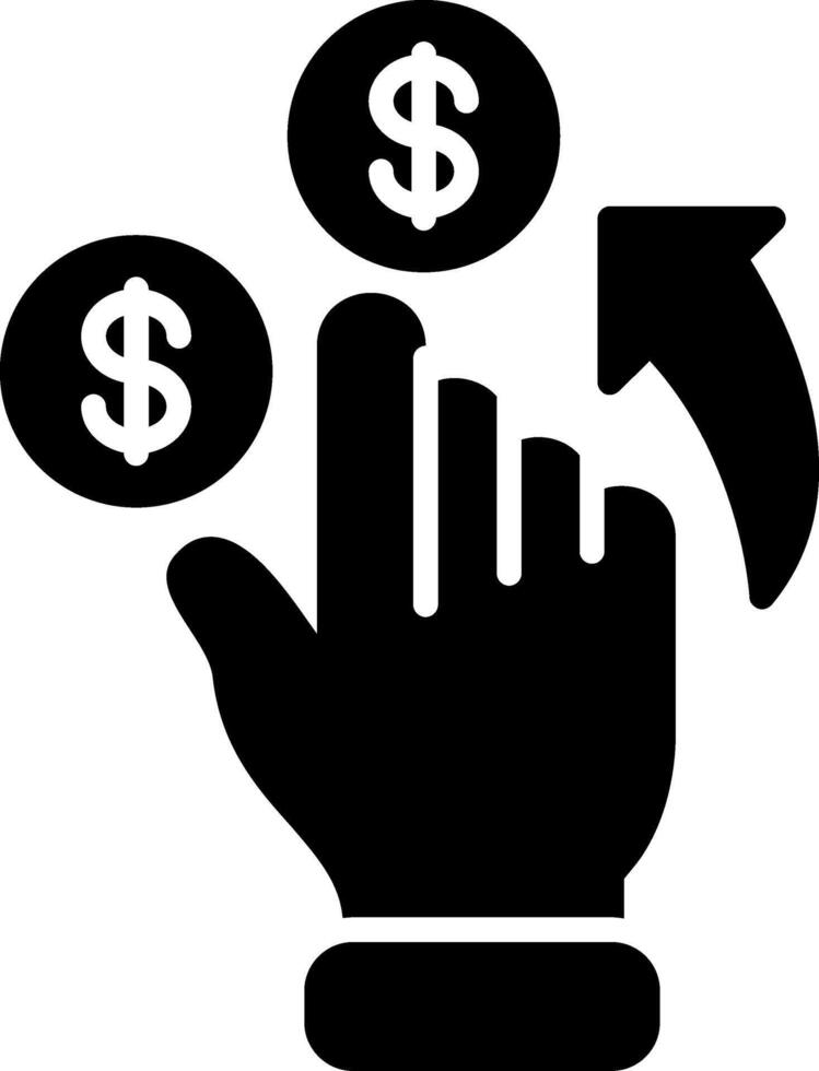 Finger Glyph Icon vector