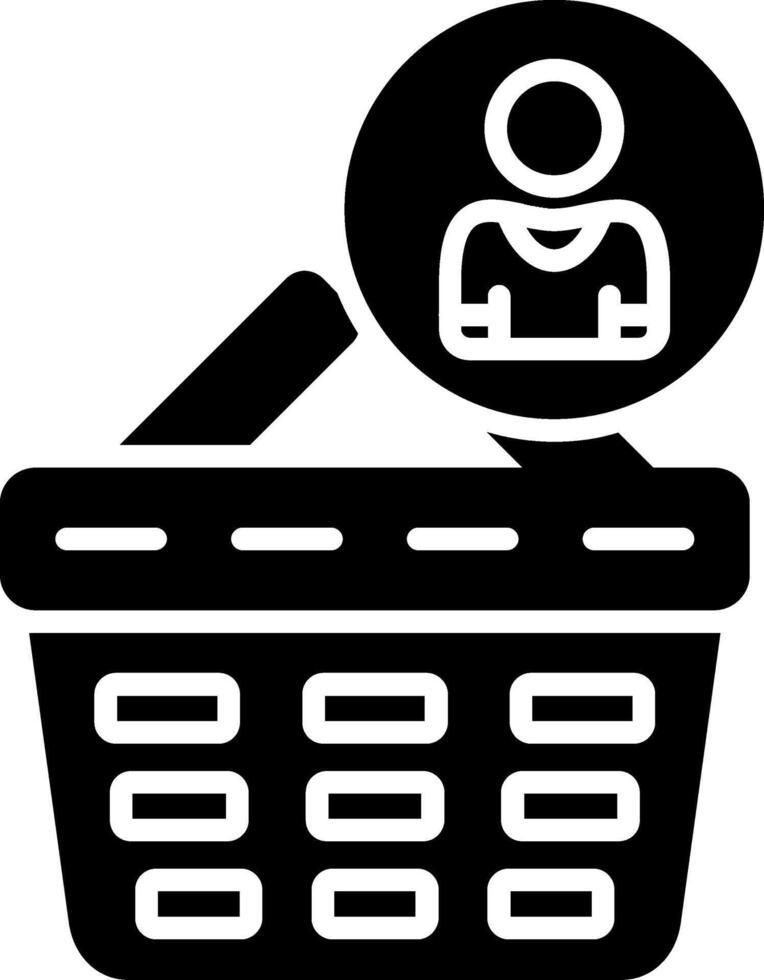Customer Glyph Icon vector